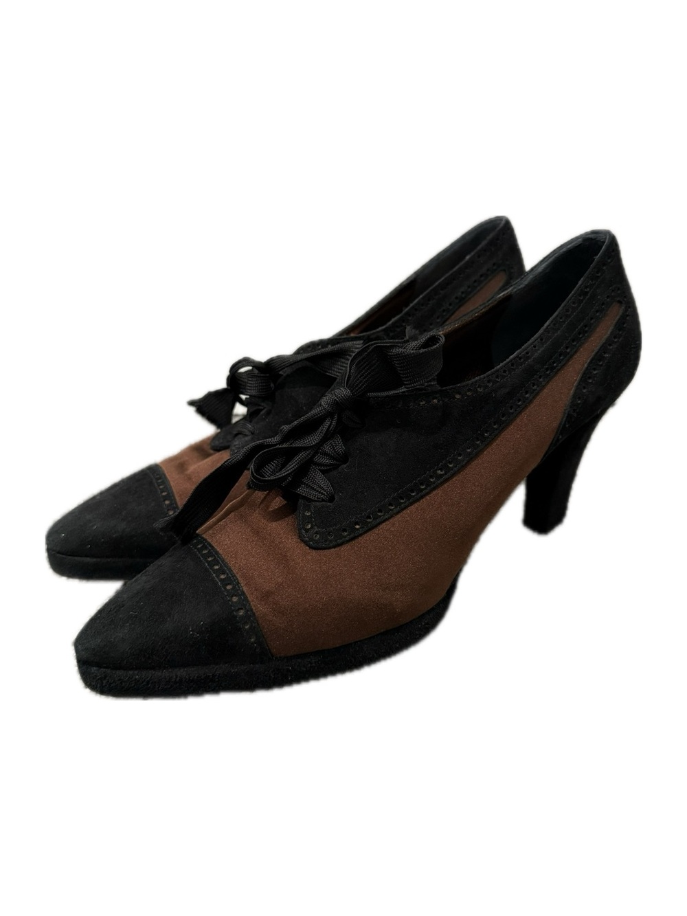 Anne Klein Couture Oxford Kitten Heel Ankle Boots